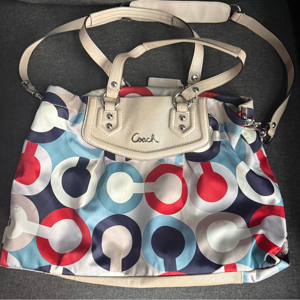 Coach Ashley Op Art Print Satchel